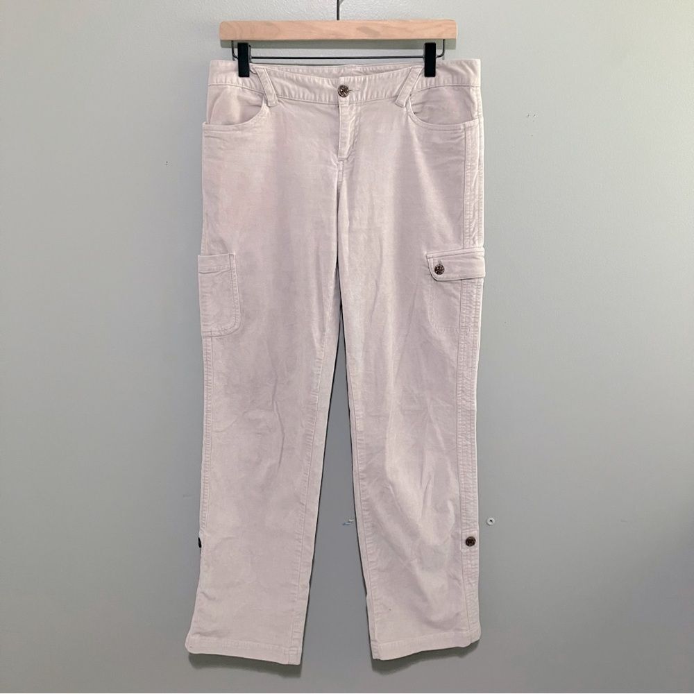 Columbia Cargo Pants Women Size 6 Soft Beige Corduroy